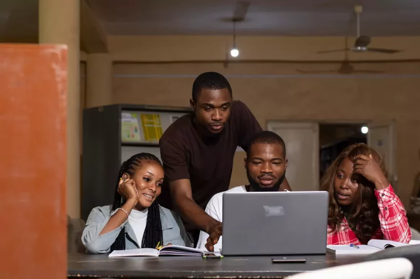 Group of Nigerians learning about direct selling with QNET