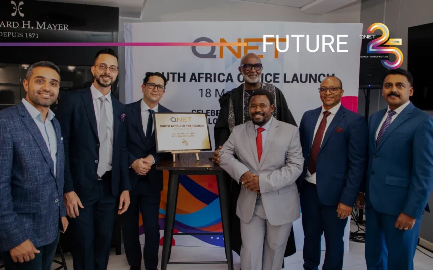 Group picture at the launch of QNET in South Africa in 2023