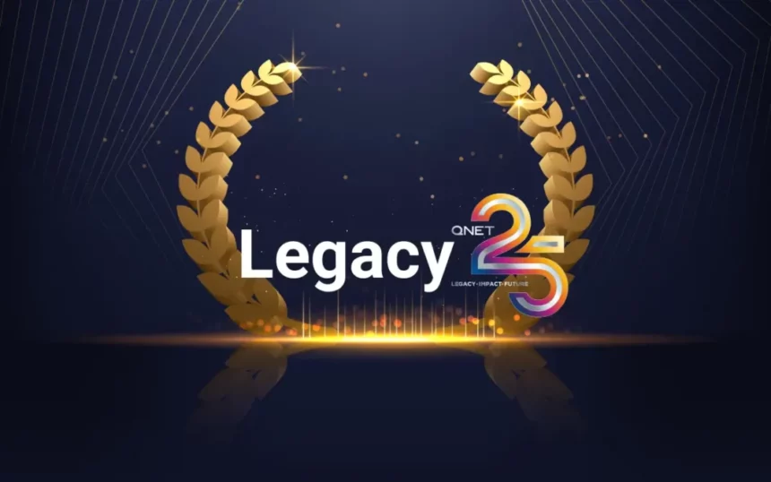 QNET 25th Anniversary logo Legacy