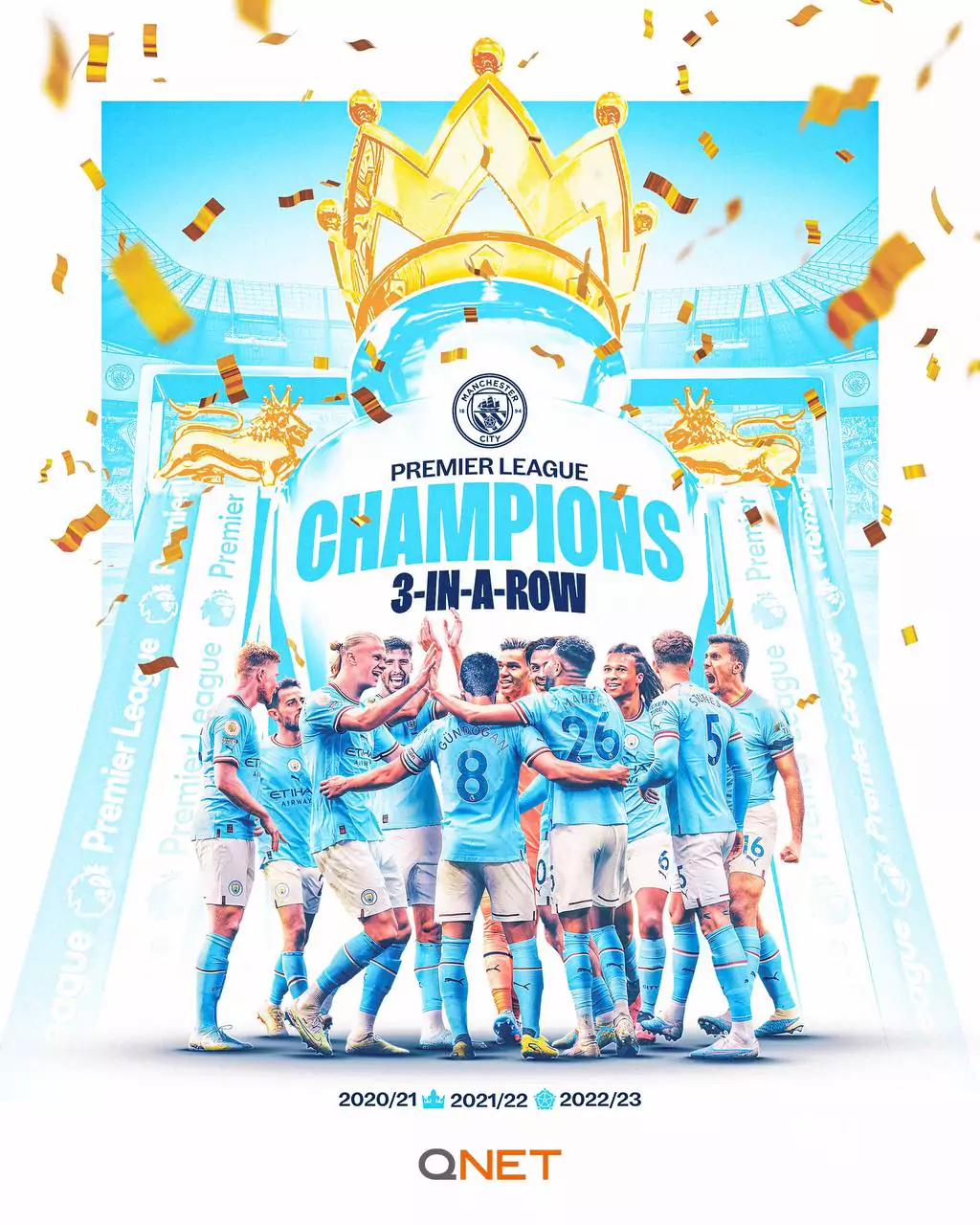 Moments gagnants du partenariat de QNET - Manchester City 2 Manchester City are Premier League chamions. 3-in-a-row