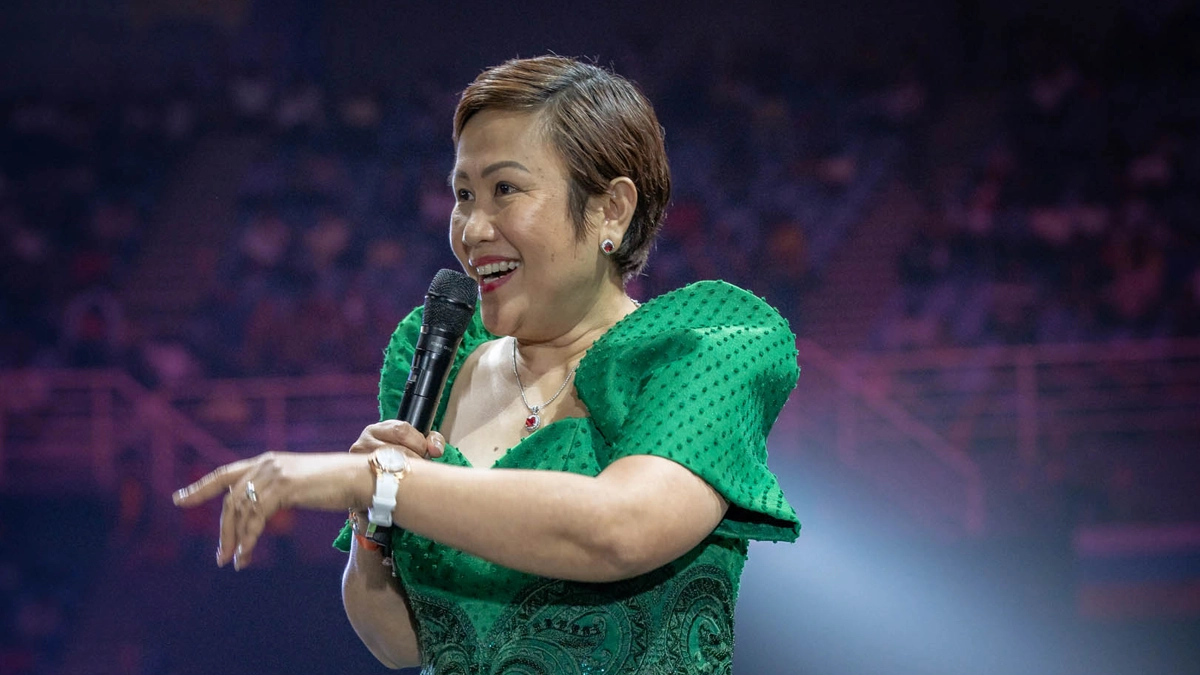 QNET CEO Malou Caluza Green Dress