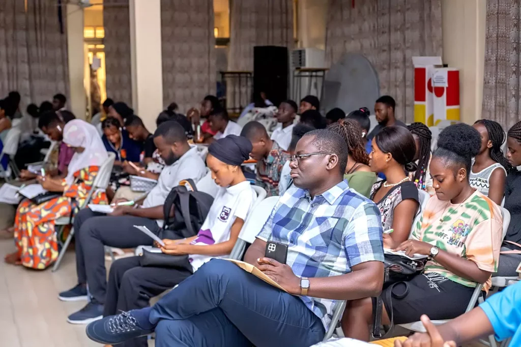 Room full of participants at QNET's FinGreen programme in Ghana